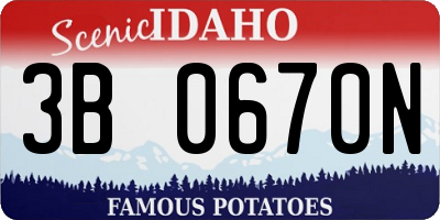 ID license plate 3B0670N