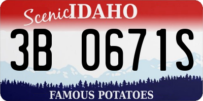 ID license plate 3B0671S