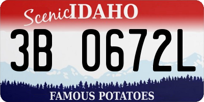 ID license plate 3B0672L