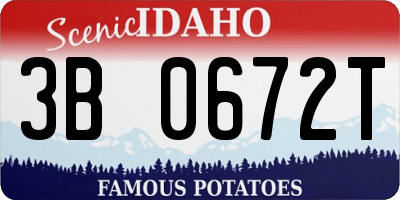 ID license plate 3B0672T
