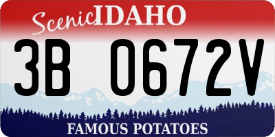 ID license plate 3B0672V