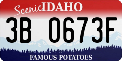 ID license plate 3B0673F