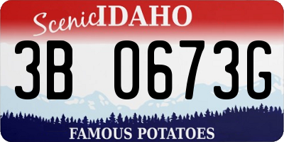 ID license plate 3B0673G