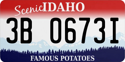 ID license plate 3B0673I