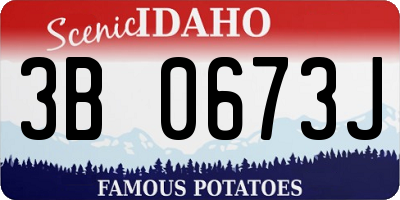 ID license plate 3B0673J