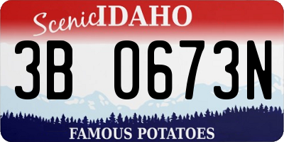ID license plate 3B0673N