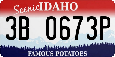 ID license plate 3B0673P
