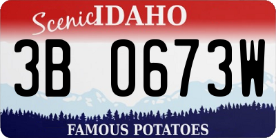 ID license plate 3B0673W