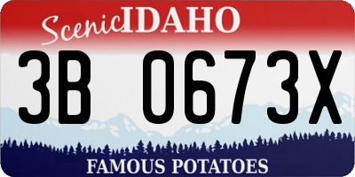 ID license plate 3B0673X