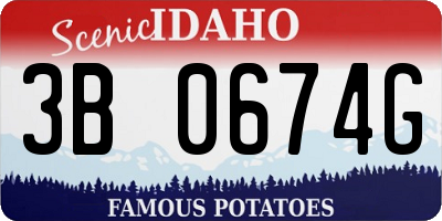 ID license plate 3B0674G