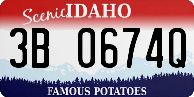 ID license plate 3B0674Q