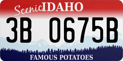 ID license plate 3B0675B