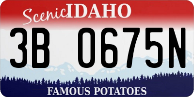 ID license plate 3B0675N