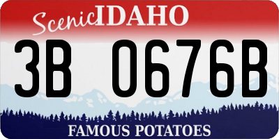 ID license plate 3B0676B