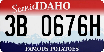 ID license plate 3B0676H
