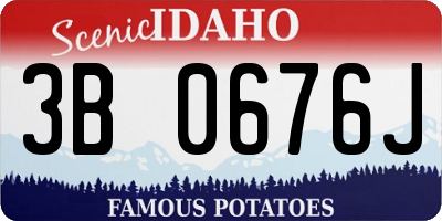 ID license plate 3B0676J
