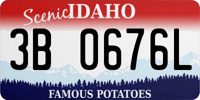 ID license plate 3B0676L