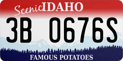 ID license plate 3B0676S