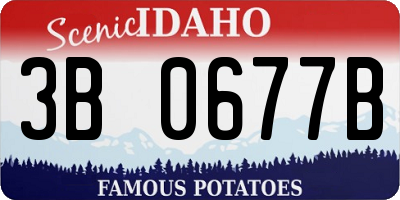 ID license plate 3B0677B