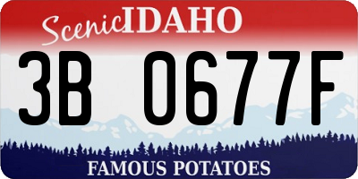 ID license plate 3B0677F