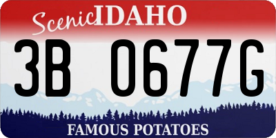 ID license plate 3B0677G