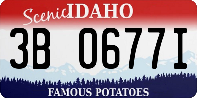 ID license plate 3B0677I