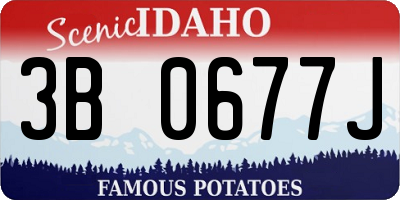 ID license plate 3B0677J