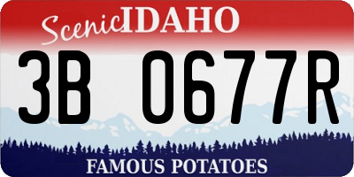 ID license plate 3B0677R