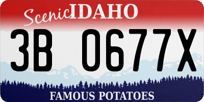 ID license plate 3B0677X