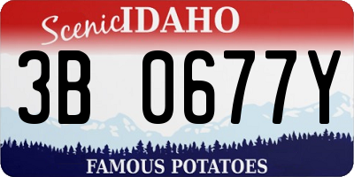 ID license plate 3B0677Y