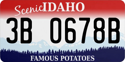 ID license plate 3B0678B