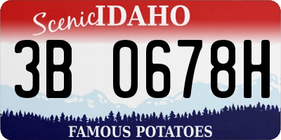 ID license plate 3B0678H