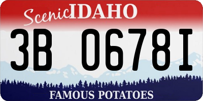 ID license plate 3B0678I