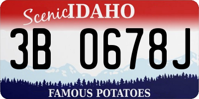 ID license plate 3B0678J