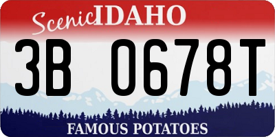 ID license plate 3B0678T