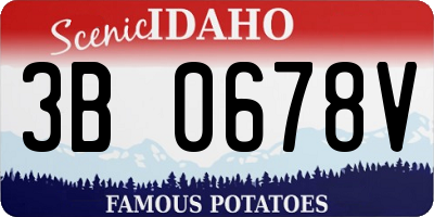 ID license plate 3B0678V