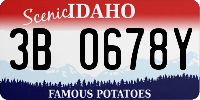 ID license plate 3B0678Y
