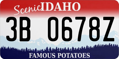 ID license plate 3B0678Z