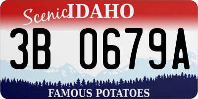 ID license plate 3B0679A