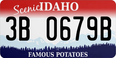 ID license plate 3B0679B