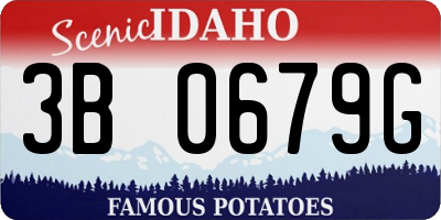 ID license plate 3B0679G