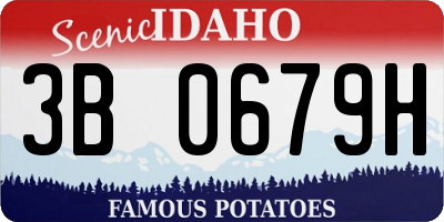 ID license plate 3B0679H