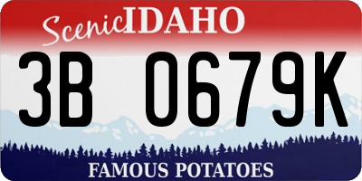 ID license plate 3B0679K