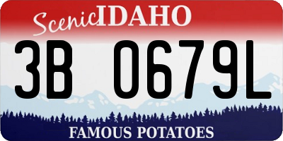 ID license plate 3B0679L