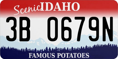 ID license plate 3B0679N