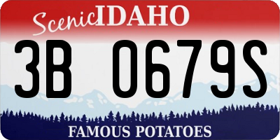 ID license plate 3B0679S