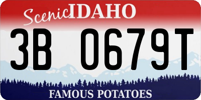 ID license plate 3B0679T