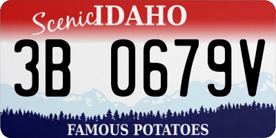ID license plate 3B0679V