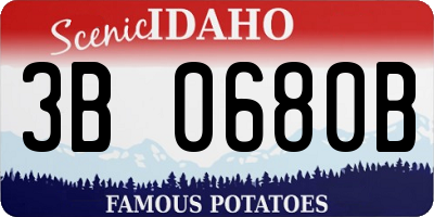 ID license plate 3B0680B
