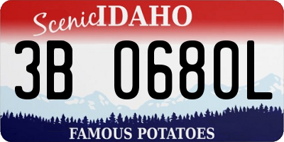 ID license plate 3B0680L